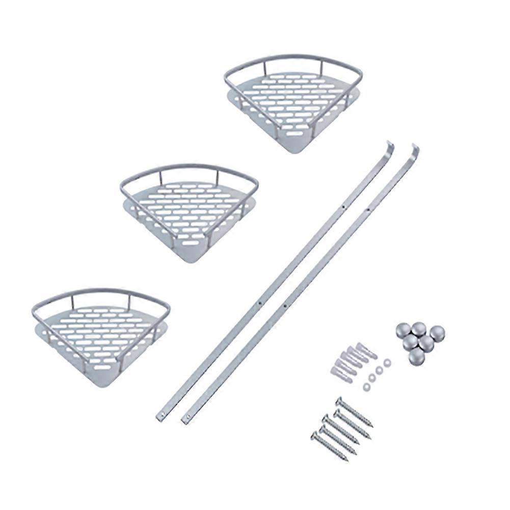 Triangular Shower Caddy Shelf Bathroom Wall Corner Rack Storage Organizer Holder