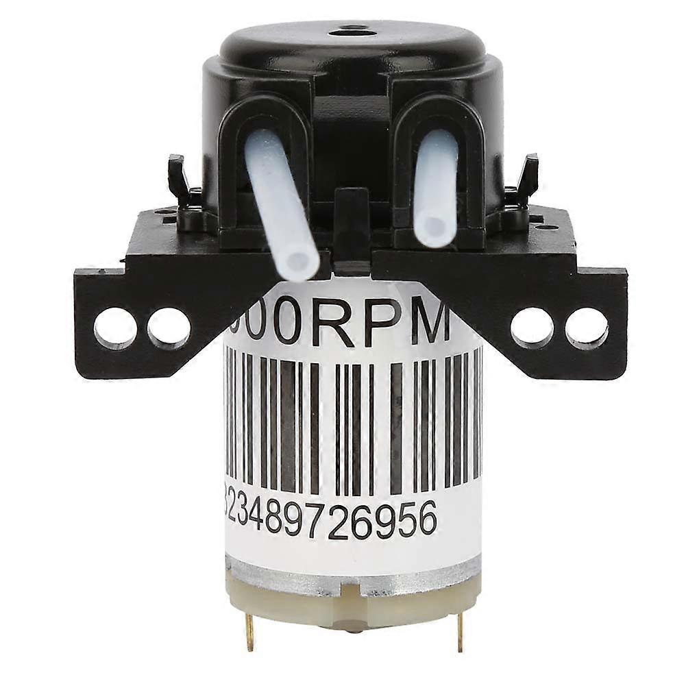 6v Miniature Silent Peristaltic Pump Titration Dc Self Priming Pump (right Angle Black)