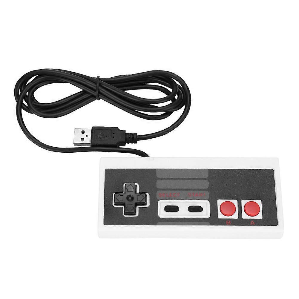 Classic Wired USB Game Handle Game Controller Originally Designed for NES MiniHost (White)