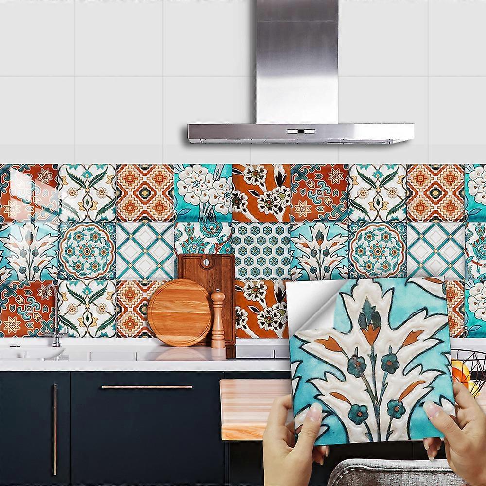 Kitchen and Bathroom Stickers 20cm x 20cm - 10 pieces, Adhesive for Wall  Tiles, Imitation Faience, Imitation Cement Tiles | Fruugo NO, image size:1000x1000