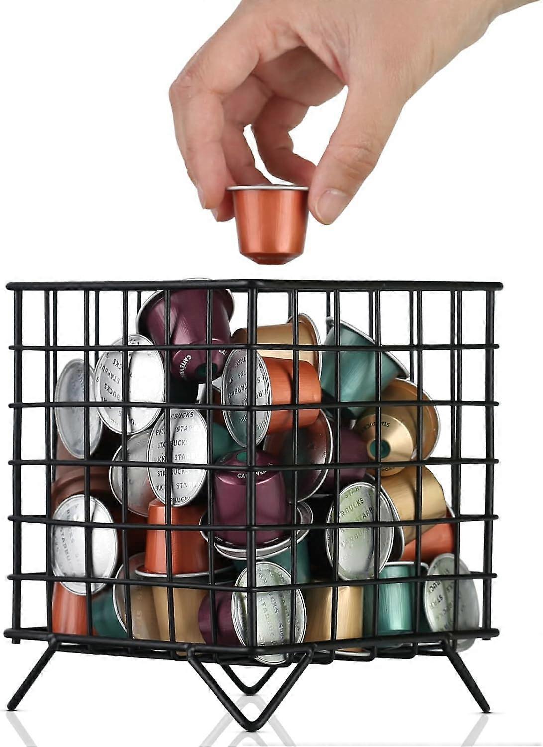 Panier  Capsules De Caf(Noir), Rangement Capsule Vertuo,rangement c