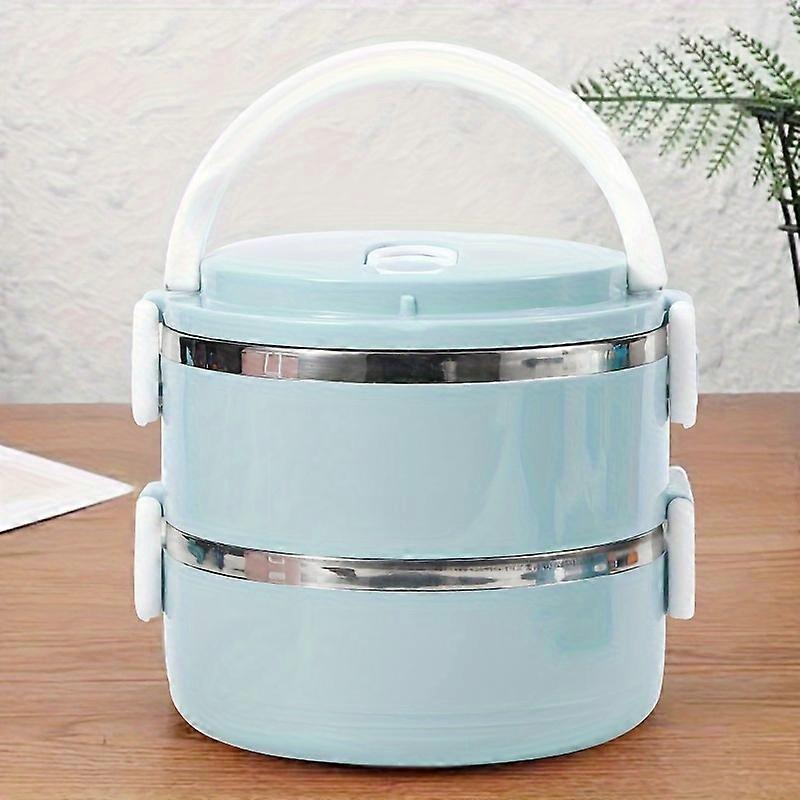 Scatola per il pranzo Bento in acciaio inossidabile a prova di perdite - Contenitore isolato a doppio strato per una freschezza prolungata - Portatile e resistente, perfetto per ufficio, campeggio