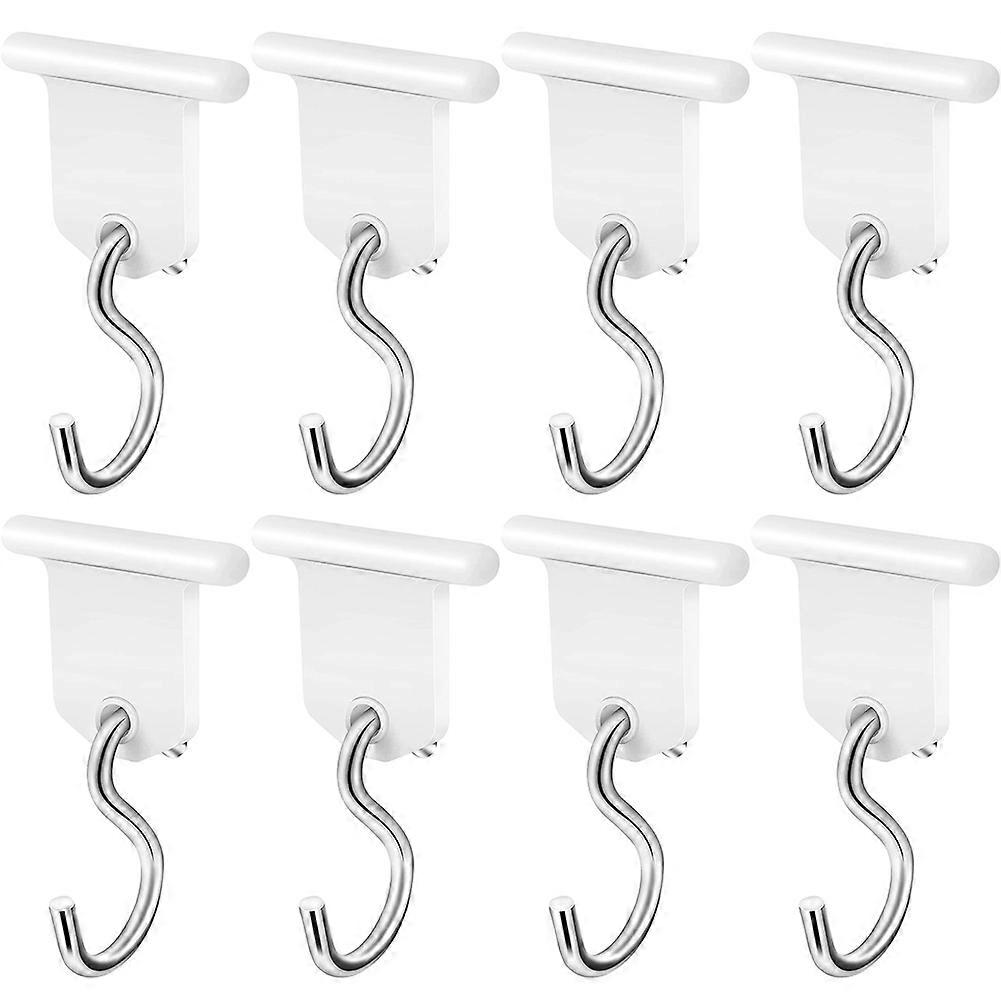 8pcs Universal Awning Coat Hook Racks For Rv Camping Caravan Party Light Stand Awning Hanger Car Accessories Grey White