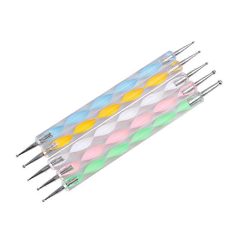 5pcs מנדלה מנוקד כלים ציור שבלונות סלעים תבנית להגדיר מוטות אקריליק כדור חרט ציור חרס מלאכה חימר מסמר