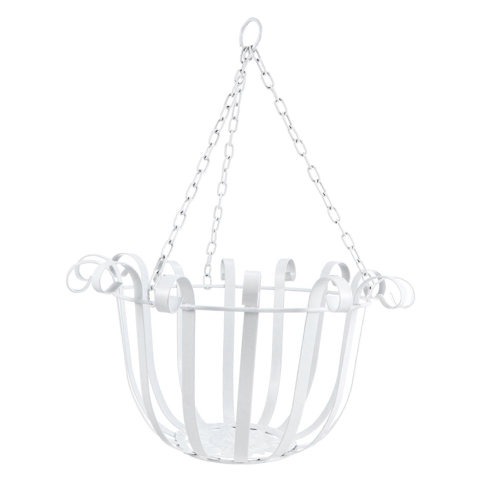 Hängande korgdesign Blomhållare Järnväggprydnad Växtdisplayställ