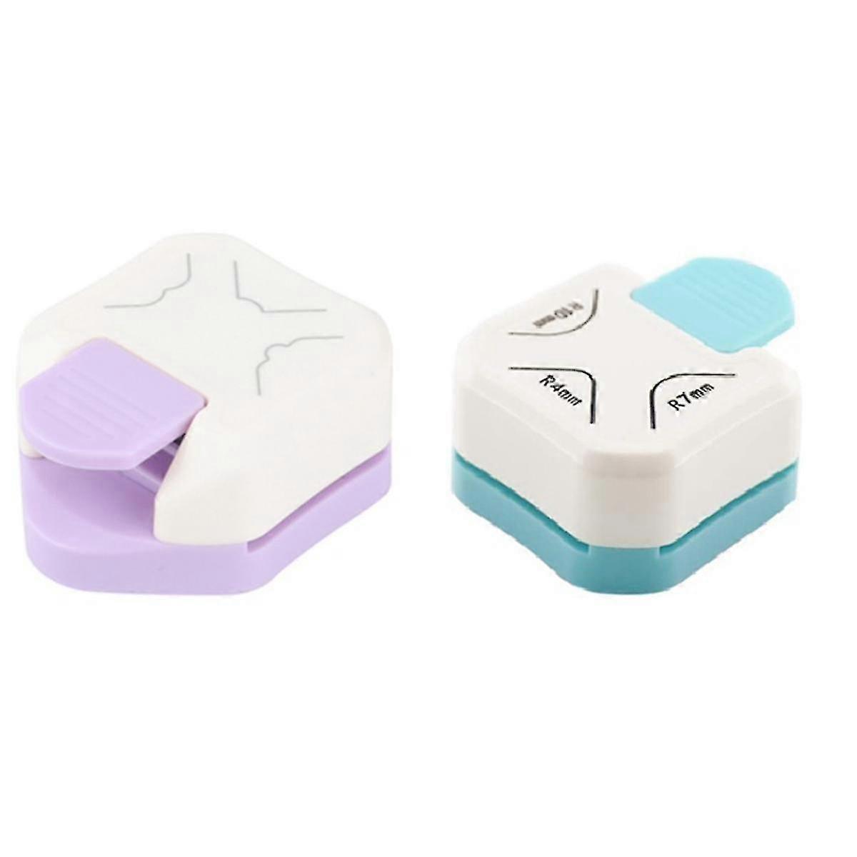 2pcs/set Paper Cutter Punch 3 In 1 Corner Rounder Corner Punch Corner Cutter For Diy Photocards Bus