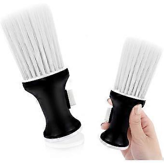 2 piezas de cepillo de peluquero de pelo suave, cepillo de pelo de plumero de cuello herramienta de peluquería cepillo de pelo