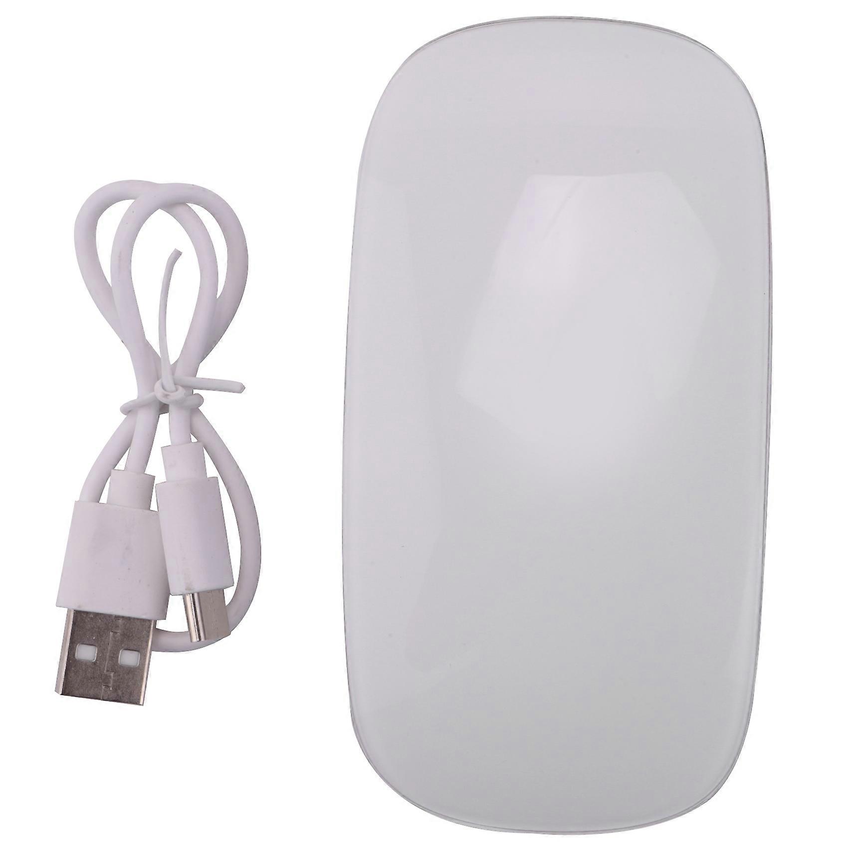 Bluetooth Wireless Magic Mouse Silent Rechargeable Computer Mouse Slim Ergonomic PC Mice for (White
