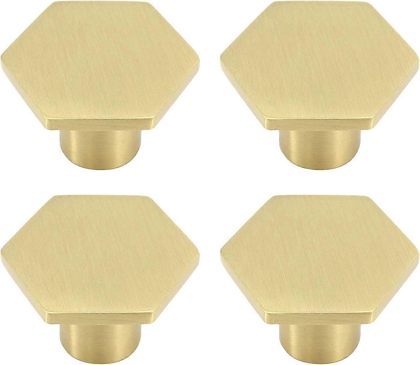 Furniture button gold, drawer button, furniture button brass, decorative chest button cabinet button hexagon 30mm