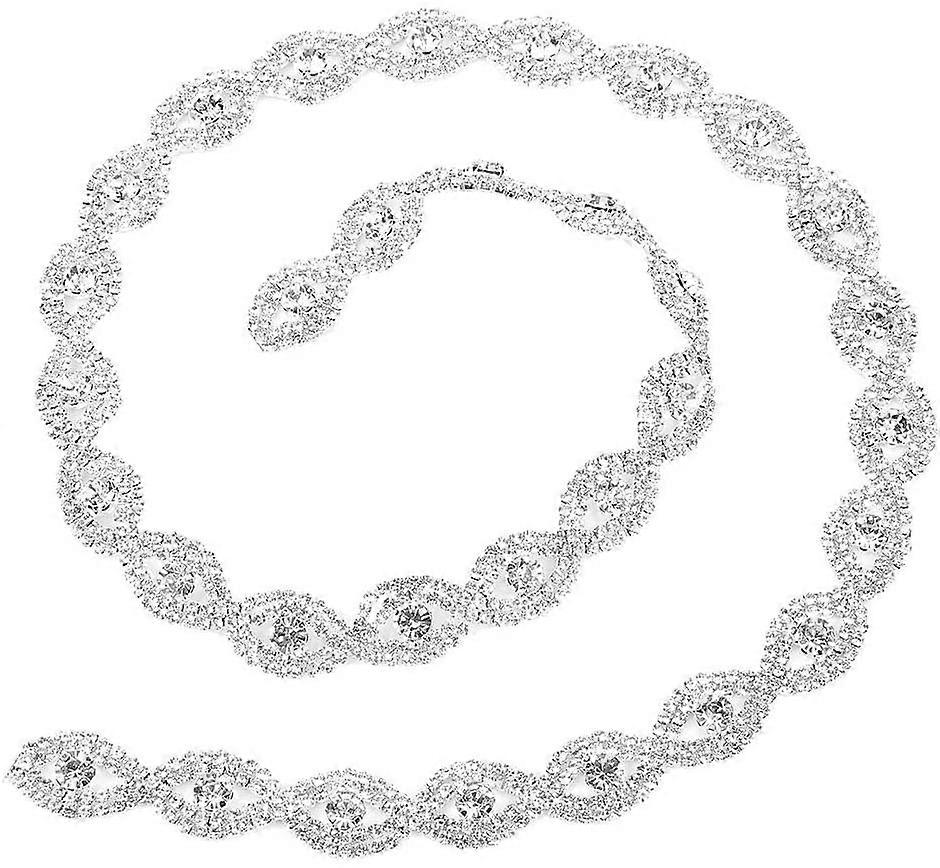 Rhinestone Chain 1Yard DIY Decor 1.5cm Width Belt Sewing Accessories