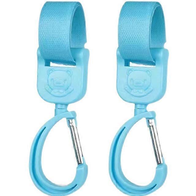 2PCS Bear Pattern Pram Hooks Rotate 360 Degree Stroller Carriage Storage Bag Hooks Universal Hanger Stroller Hook Accessories