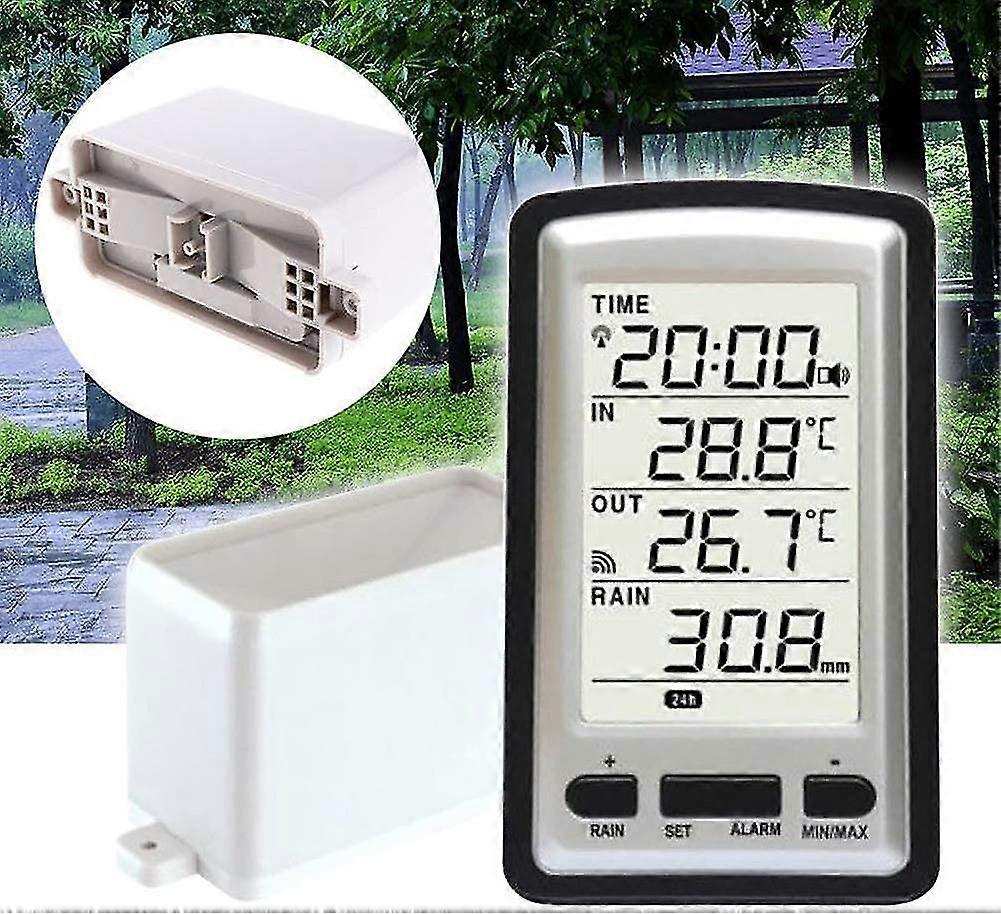 betterlifefg-electronic rain gauge, wireless portable high accuracy radio controlled digital rain gauge rain gauge measuring tool thermometer humidity
