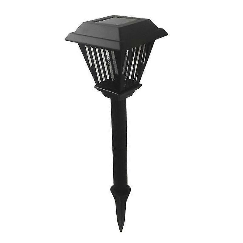 2pcs Solar Square Outdoor Mosquito Killer Lamp Bug Zapper Light Ground Plug Lamp For Yard Lawn