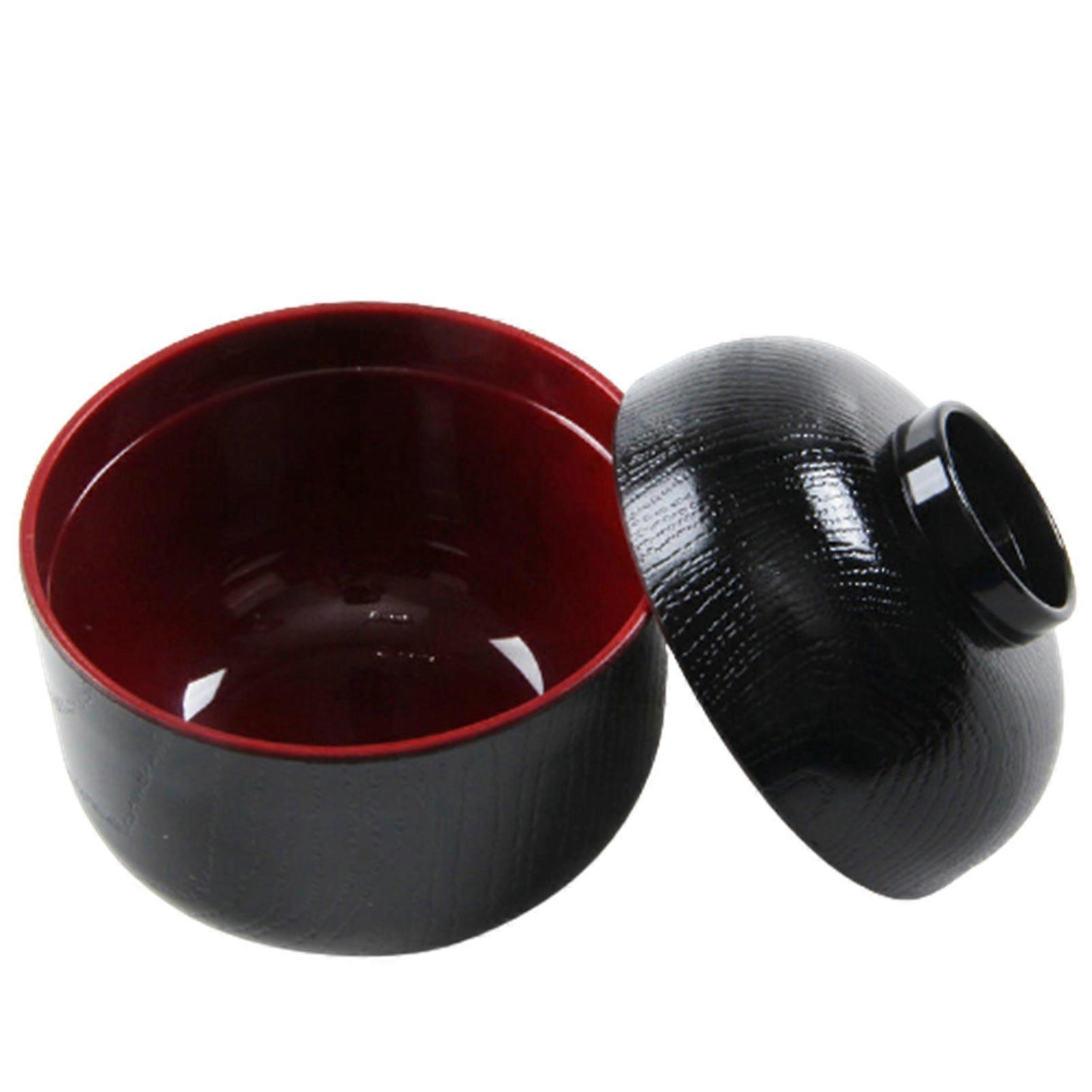 Japanese Style Ramen Bowl with Lid ABS Miso Soup Bowl for Kitchen Table Tools