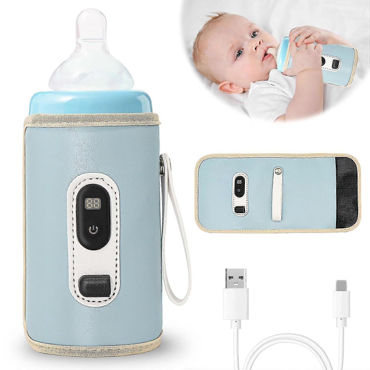 جهاز تسخين الزجاجات Baby On The Go ، جهاز تسخين الزجاجات ، جهاز تسخين رضاعات الأطفال أثناء التنقل ، درجة حرارة 21 قابلة للتعديل مع شاشة LCD ، حامل جهاز تسخين الزجاجات Baby On Th