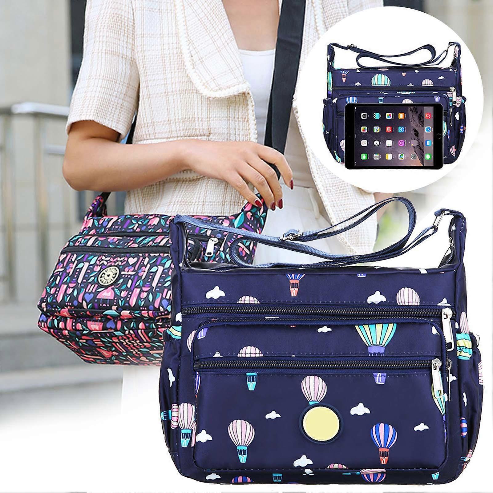Large Multi-use Bag Nylon Stylish Tote Shopper Casual Hobo-Bag for School Office Work Travel