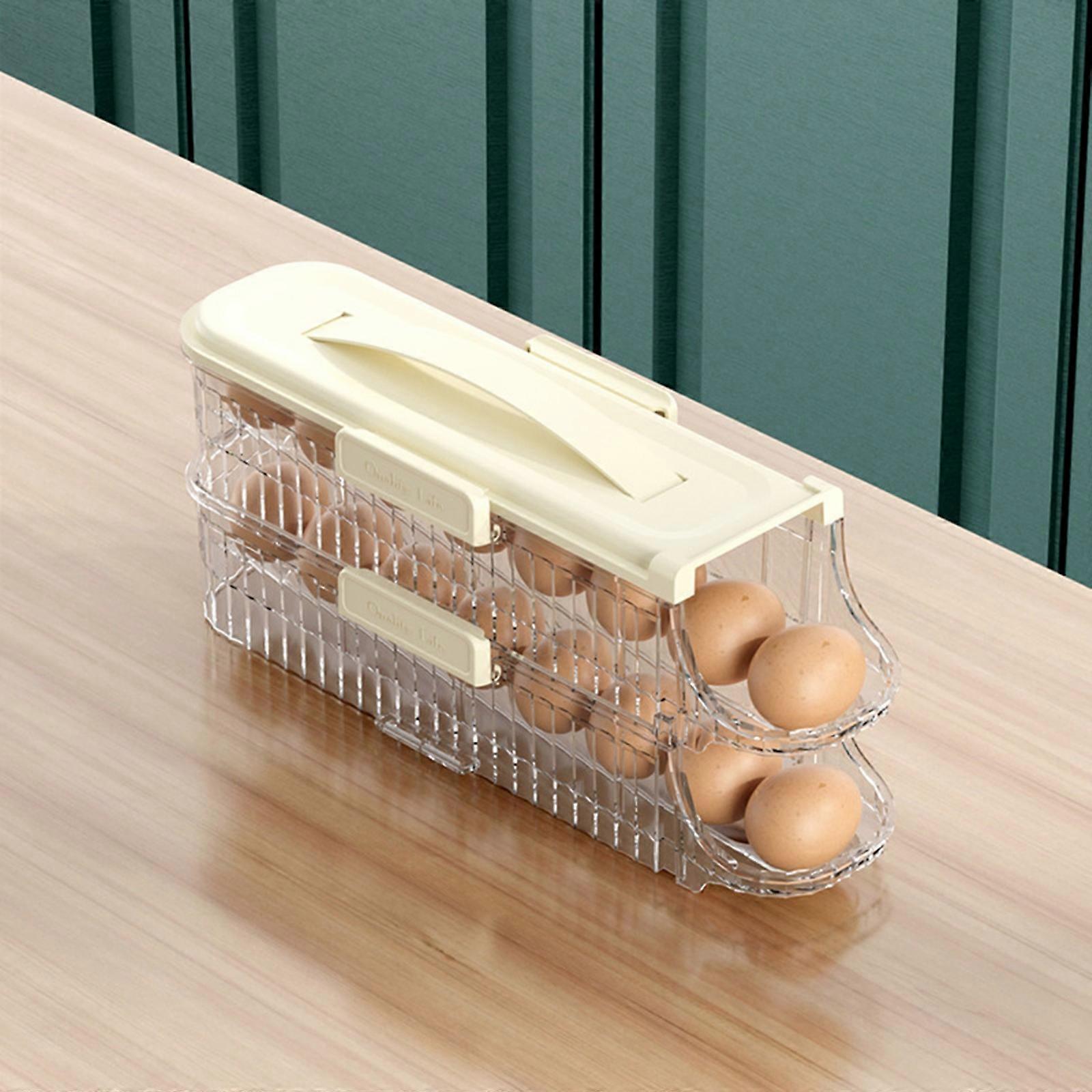 Refrigerator Door Rolling Rack Holding Storage Box Refrigerator Can Be Stacked With Portable Box Kitchen Box Flye3239