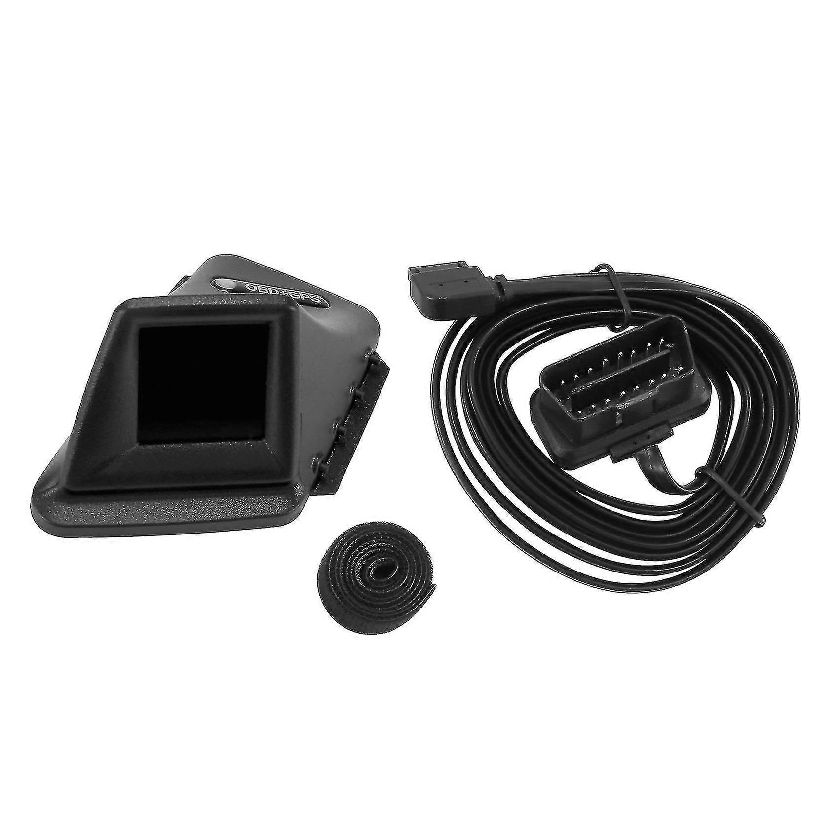 Car Hud Head Up Display Obd2+gps Speedometer With Speedup Test Brake Test Overspeed Alarm Compatible With All V