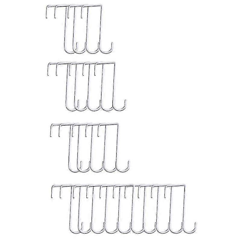24pcs Metal Fence Hooks, 2x6 Inches Patio Hooks, White Powder Coated