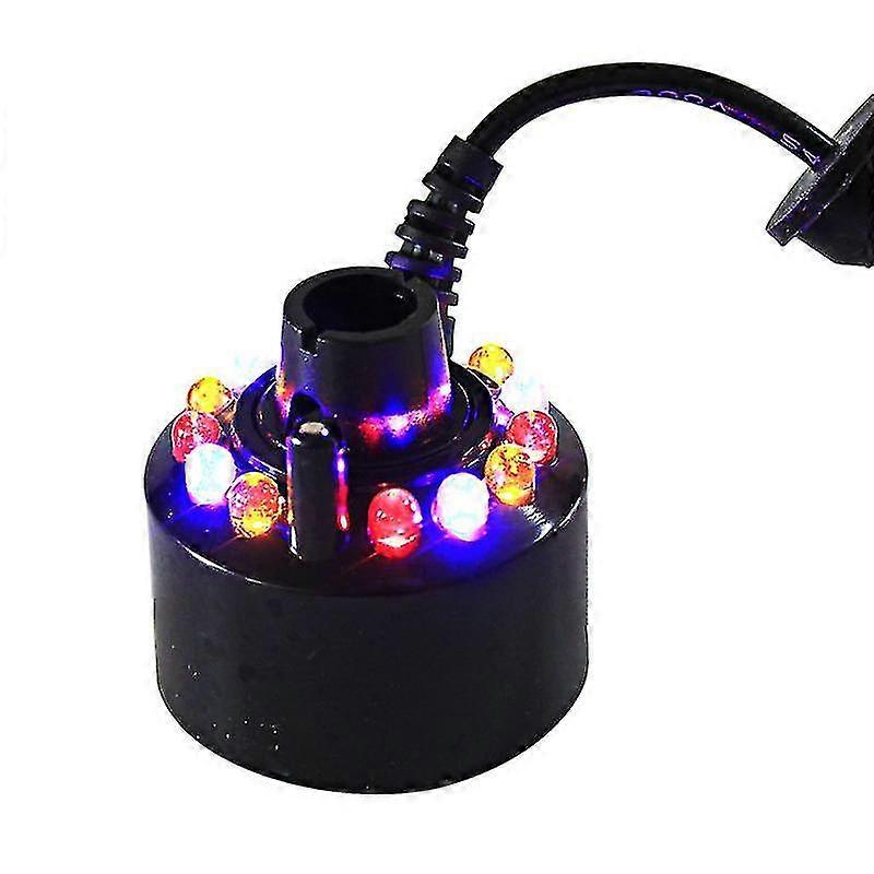 Mist Maker Fogr Fountain Pond Fog Atomizer With 12 Led Chan