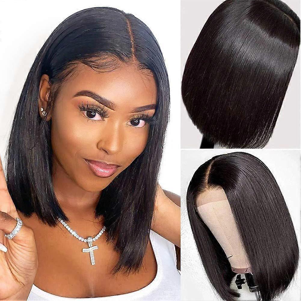 Short Straight Bob Wig  High Temperature Silk Synthetic Fiber Hair Wigs for Black Women