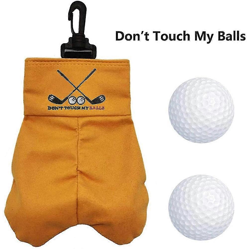 Golf Ball Storage Bag, Portable Golf Ball Carrier Pocket Holder Bag, Dont Touch My Ball Funny Clasp