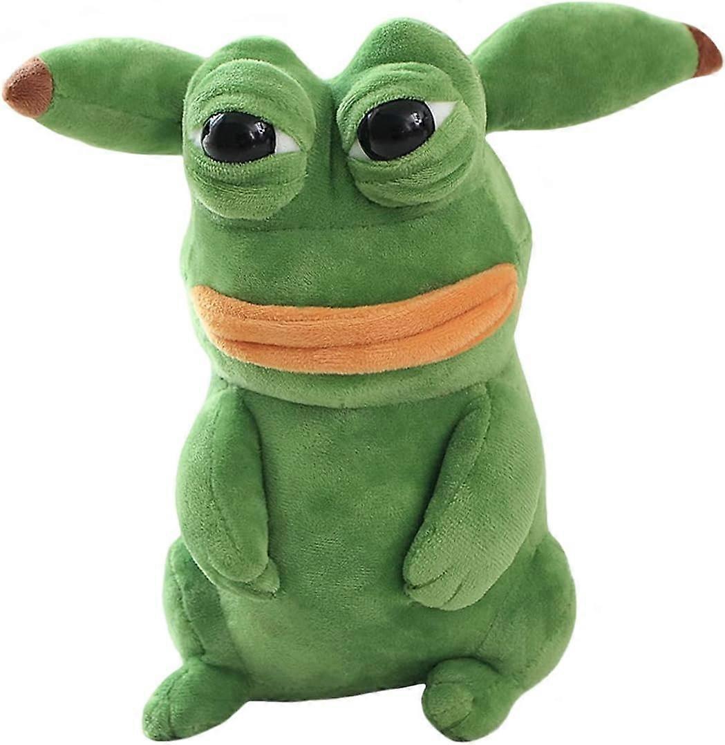 Sleepy Frog Plush Cute Toy Creative Frog Stuffed Animals Green Frog Plushie- Hug and Cuddle with Squishy Fabric and Stuffing -Cute Frog Dolls Gift,9.8