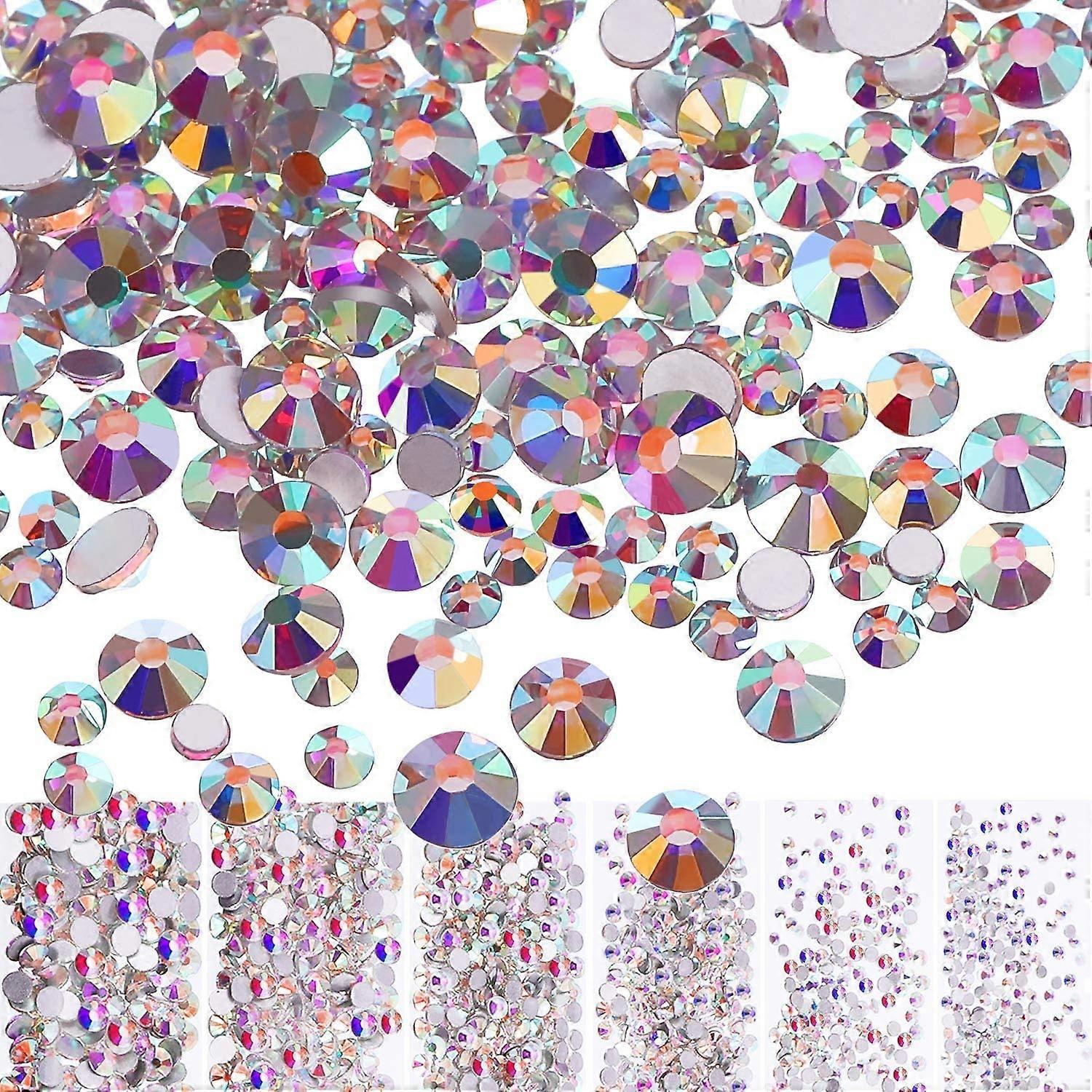 Peças Crystal AB Nails strass