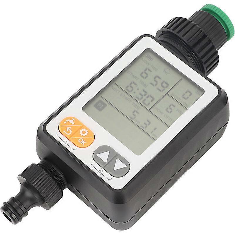 Watering Timer Outdoor Garden Water Timer Automatic Watering Controller Outlet G3/4 External Thread Black