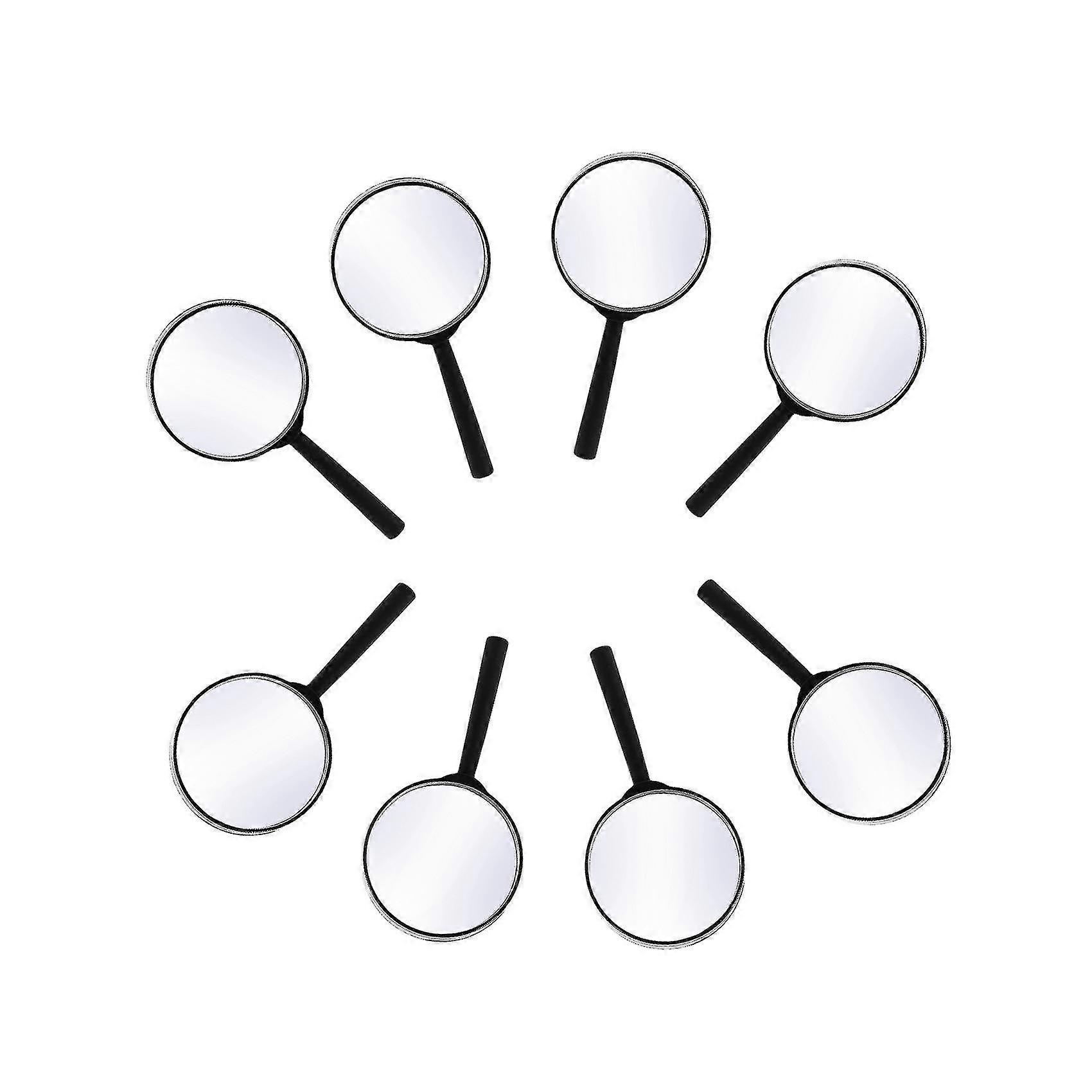 Kids Magnifying Glass 8 Pcs, Plastic Handheld Mini Portable Magnifying Glass Small Children Magnifi
