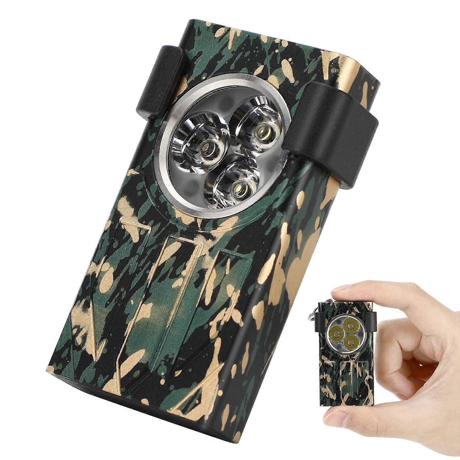 LED Keychain Flashlight Rechargeable Clip-on Pocket Flashlight 10 Light Modes 1100 Lumens IPX5 EDC Flashlight with UV Side Ligh&Magnetic Tail Base for