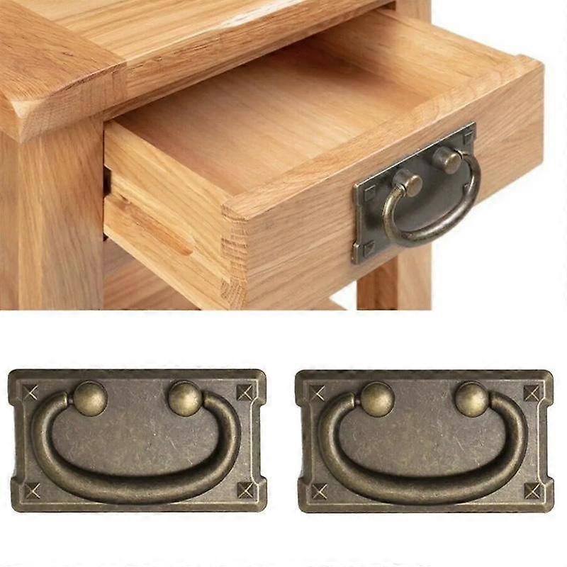 4Pcs/Pack Rustic Replacement Chinese Style Bronze Handle Home Decor Antique Oak Classical