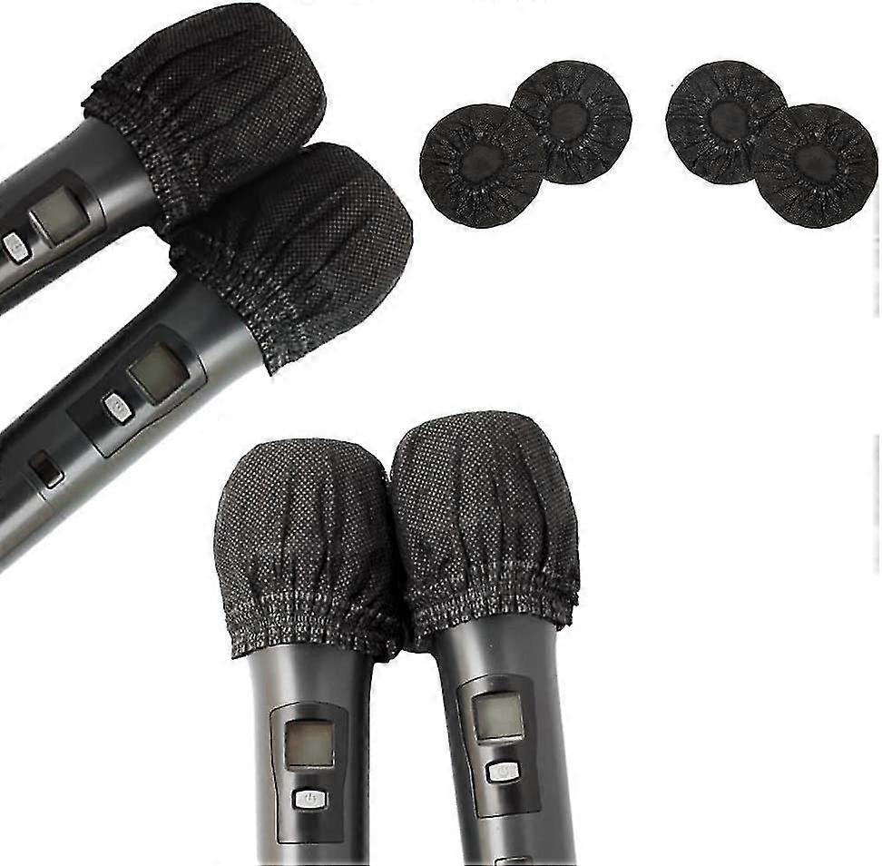 Disposable Microphone Cover Non-woven (100 Count, Black)