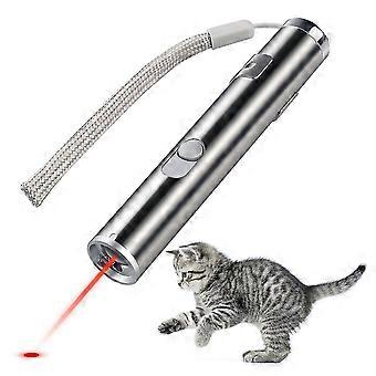 Usb Rechargeable Pet Toys Cat Training Laser Pointer With Led Flashlight