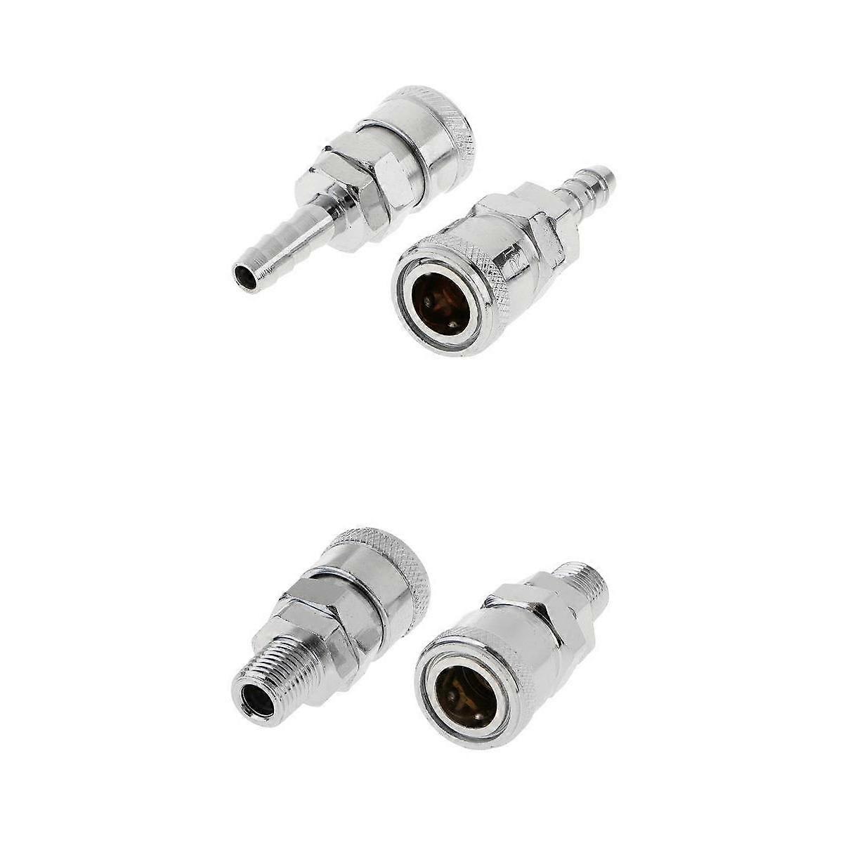 4 Pieces Quick Release Coupler Connector Air Line Hose Compressor SH20+SM20