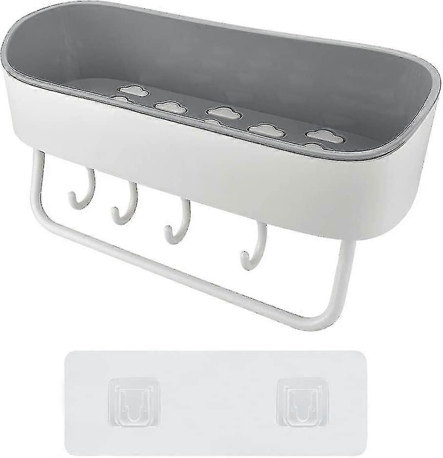 Shower Caddy Organiser Wall Mounted Rustproof Toiletries Basket Shelf Plastic