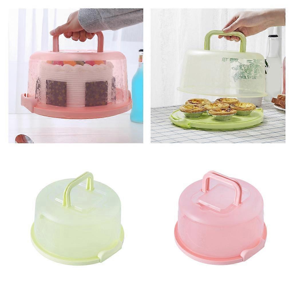 4pcs Cake Carrier, Plastic Cake Storage Box, Cake Transporter with Lockable Lid, 8inch