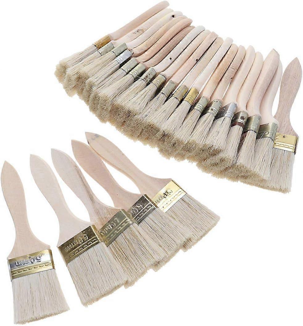 23 csomag lapos sörtéjű ecsetkészlet fa fogantyúval falakhoz és bútorokhoz 2 hüvelyk