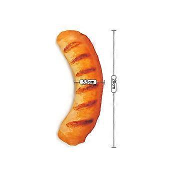 Pet Dog Plush Chew Toy Simulation Food Sausage Squeak Toy for Cats