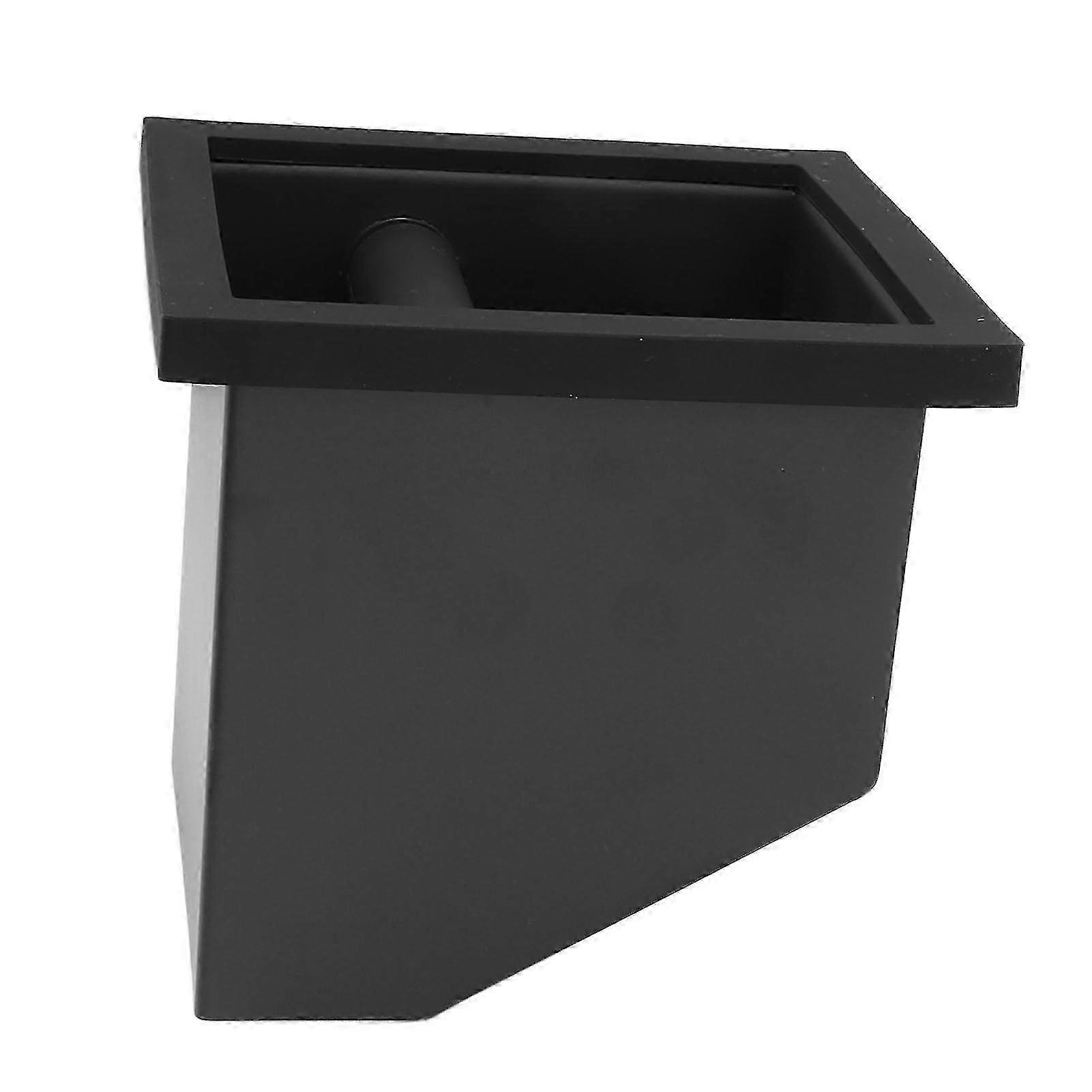Coffee Knock Box Embedded Bottomless  Coffee Knocking Slag Bucket Cafe Bar Powder Grounds Box Black