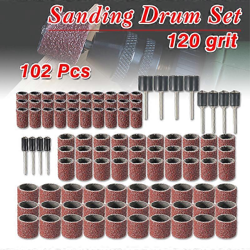 Arrival 90pcs/set Sanding band+12pc 1/2 Inch 3/8 Inch 1/4 Inch Sanding drum For Rotary Tool Wide Range Of Applications