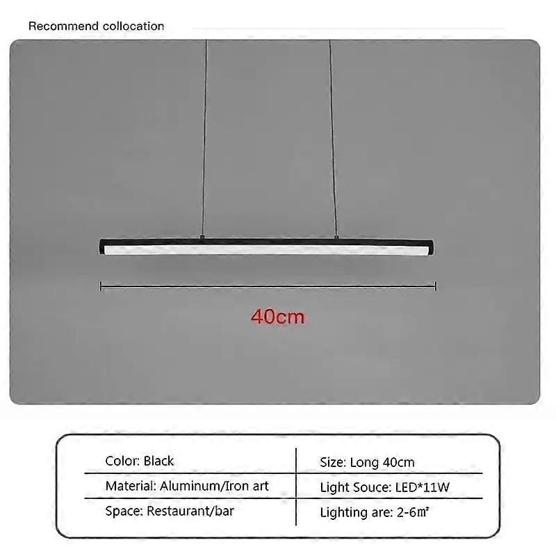Lampe suspendue LED moderne minimaliste en aluminium, longue bande, luminaire décoratif pour bar, salle à manger, salon, chambre à coucher