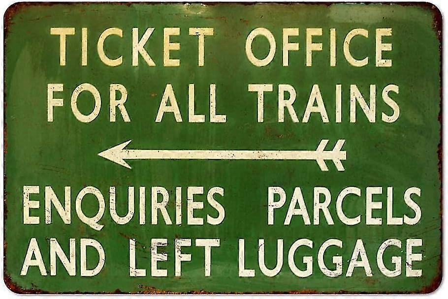 Venda de Bilhetes Comboios Vintage Retro Reprodução Sinal de Presente 8x12 polegadas OU 12x16 polegadas Modo 3688