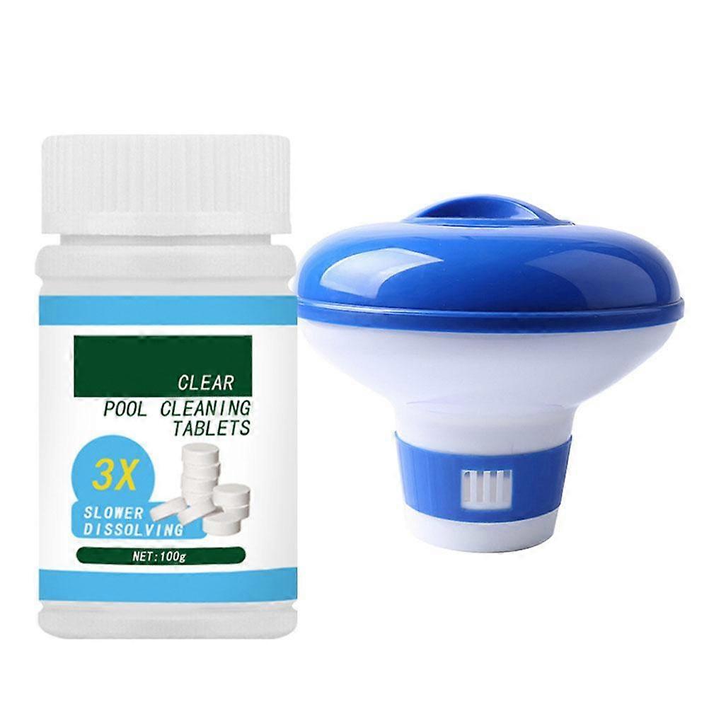 Klortabletter för pool, 100 st klortabletter för bubbelpool, klortabletter för barnpool, klortabletter för pool, klor för bubbelpool