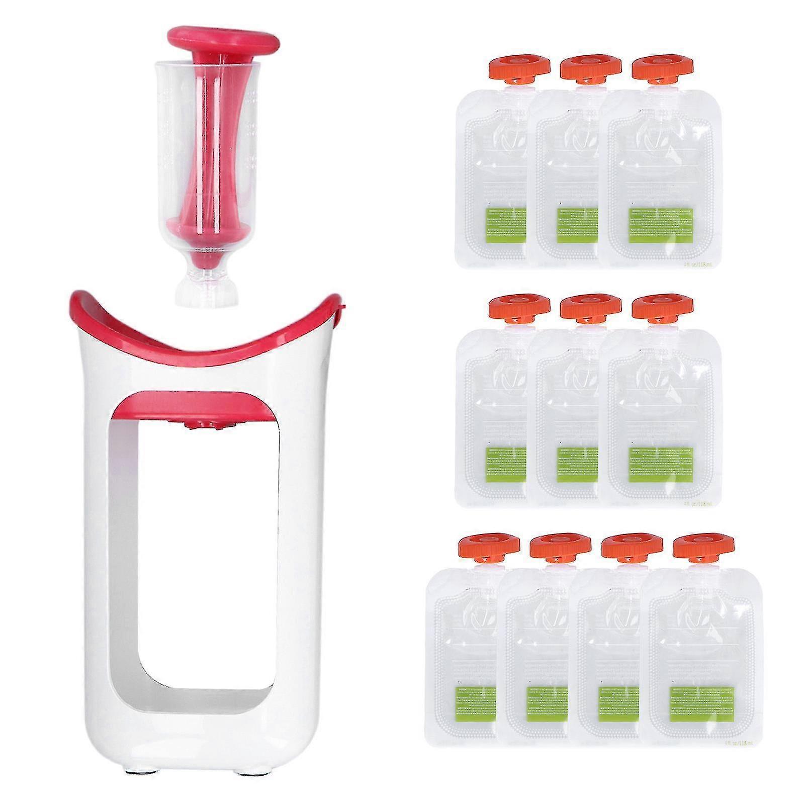 Baby Squeeze Station Fruit Puree Squeeze Station Infant Baby Food Maker With Squeeze Bag Home Kitchen Tools