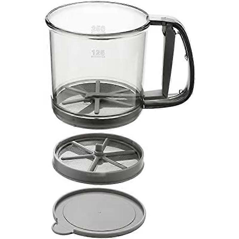 Flour Sifter for Baking, Double-Layer Extra Fine Mesh Sieve Strainer, Handheld Squeeze Sugar Sifter for Kitchen