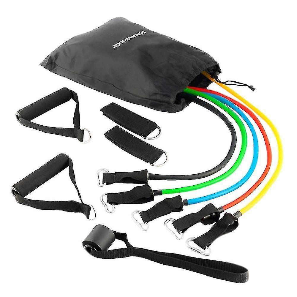 Exercise bands set of 5x training straps different intensity levels