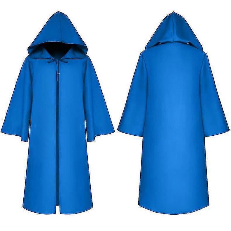 Costume Unisex Hooded Cloak Wizard Medieval S-xl Red