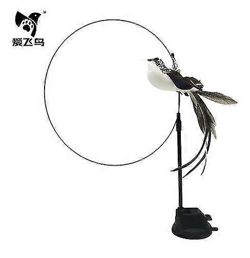 Cat Wand Toy with Feathers and Bells - Suction Cup Magic Wand for Cats