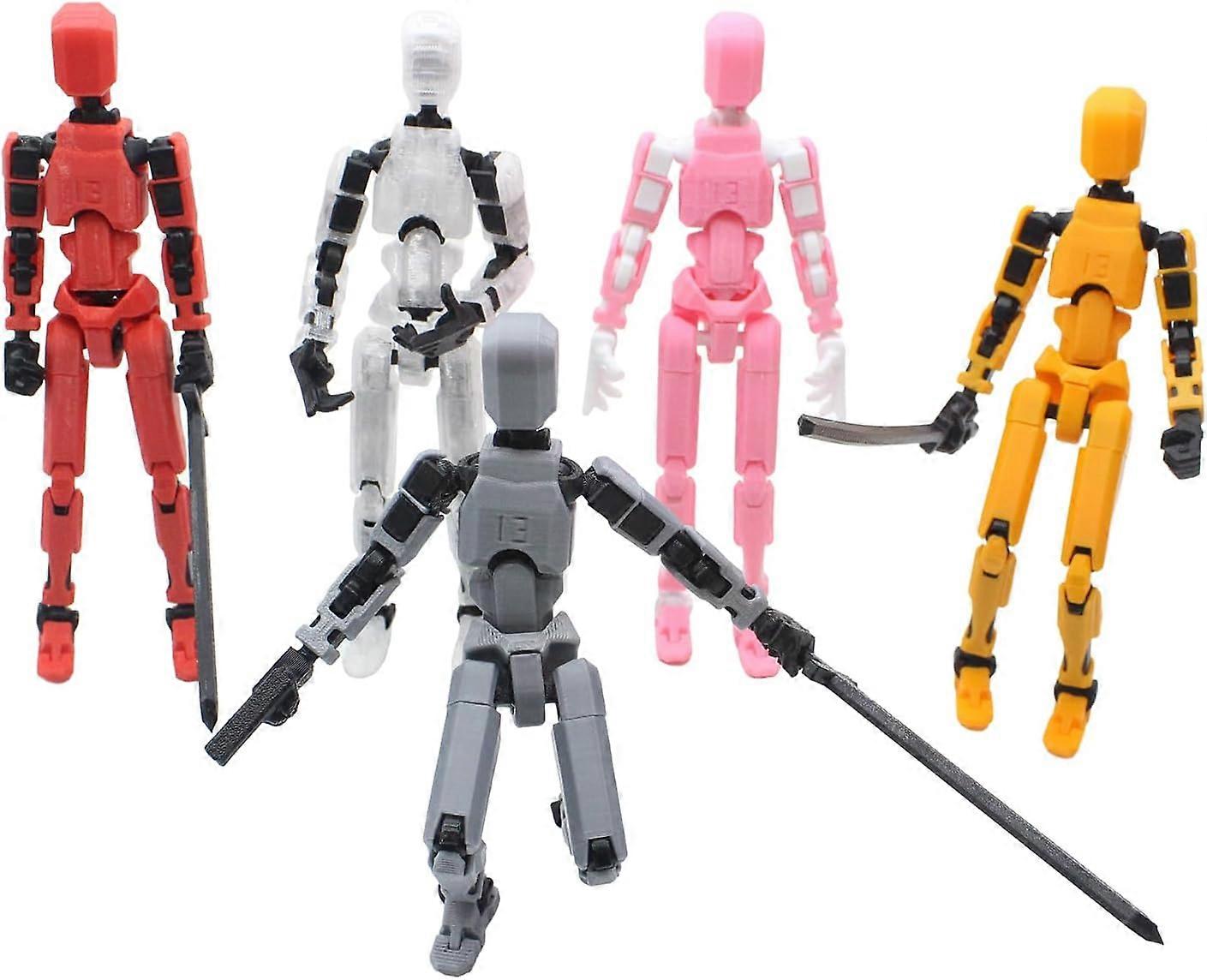 Multi-Jointed Movable Robot 3D Printed Mannequin Toyslucky PVC Model Desktop Decor